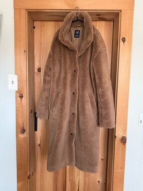 GAP Women's Teddy Long Coat - Brown